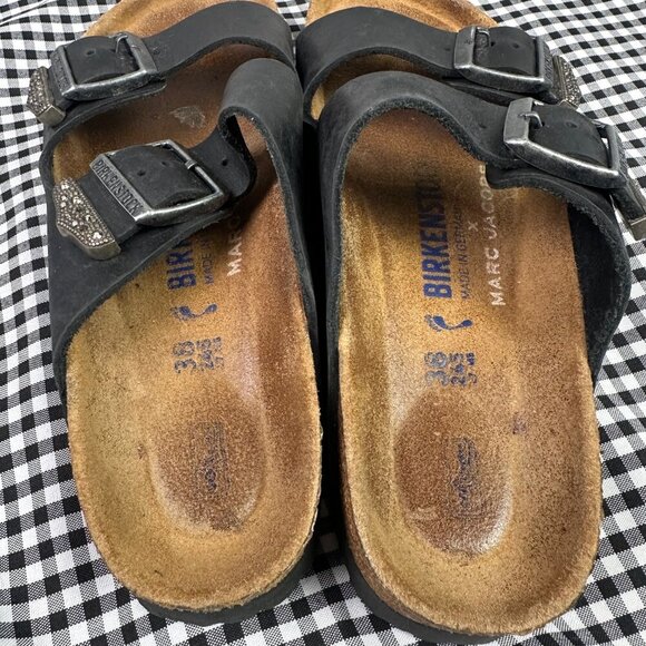 Birkenstock X Marc Jacobs Studded Leather Arizona Sandal Black Leather EU 38 main image 1